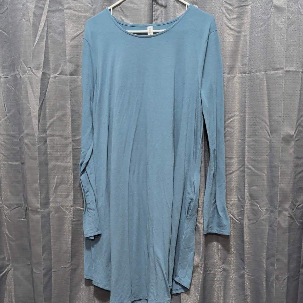 Zenana Outfitters Blue Long Sleeve Dress